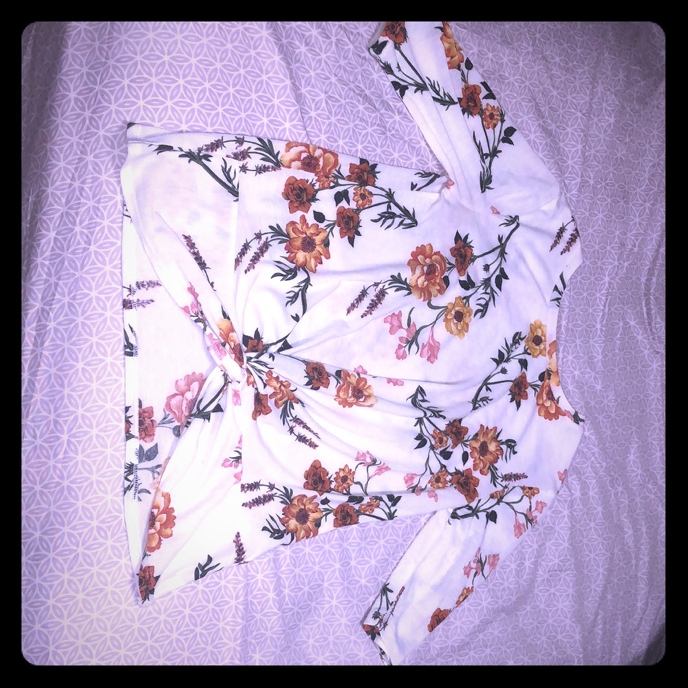 A flowery T-shirt
